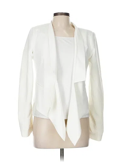Pre-owned Bcbgmaxazria Blazer Jacket In White
