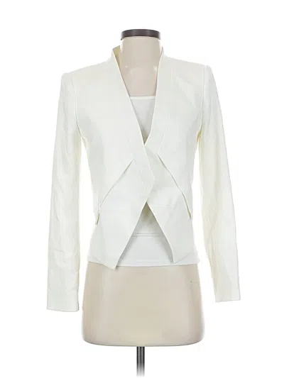 Pre-owned Bcbgmaxazria Blazer Jacket In White