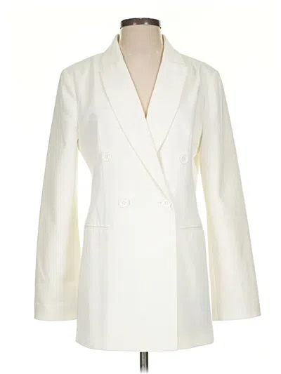 Pre-owned Bcbgmaxazria Blazer Jacket In White