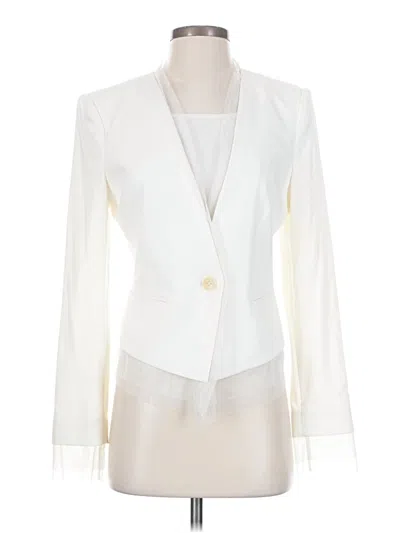 Pre-owned Bcbgmaxazria Blazer Jacket In White