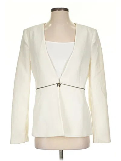 Pre-owned Bcbgmaxazria Blazer Jacket In White