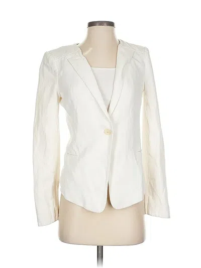 Pre-owned Bcbgmaxazria Blazer Jacket In White