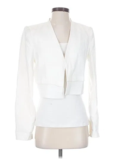 Pre-owned Bcbgmaxazria Blazer Jacket In White