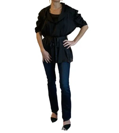 Bcbgmaxazria Blouse With Tie Waist In Black