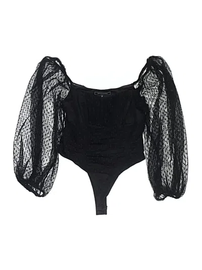 Pre-owned Bcbgmaxazria Bodysuit In Black