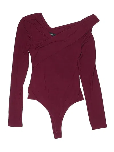 Pre-owned Bcbgmaxazria Bodysuit In Burgundy