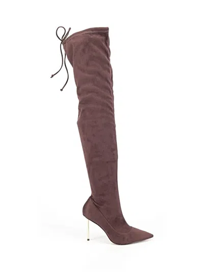 Pre-owned Bcbgmaxazria Boots In Burgundy