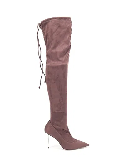 Pre-owned Bcbgmaxazria Boots In Burgundy