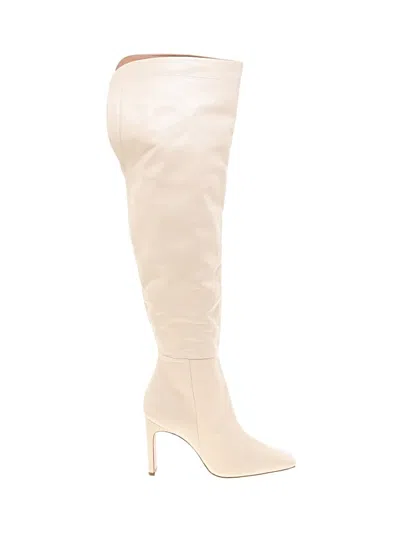 Pre-owned Bcbgmaxazria Boots In Ivory
