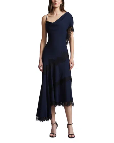 Bcbgmaxazria Calla Lace Trim Dress In Blue