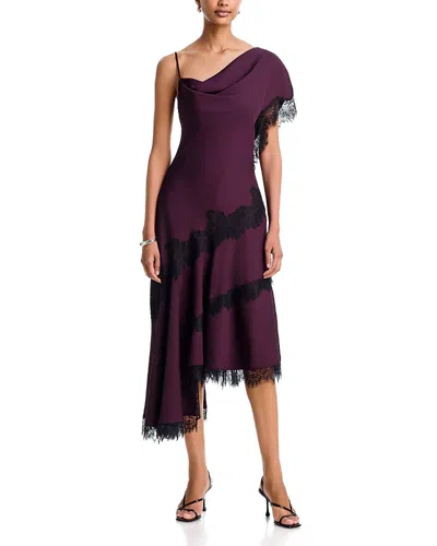 Bcbgmaxazria Calla Lace Trim Midi Dress In Pink