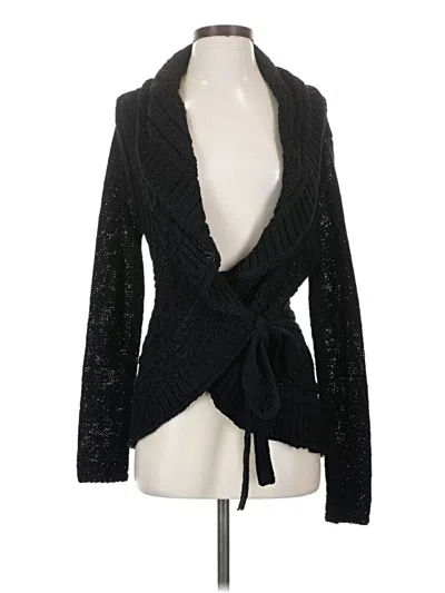 Pre-owned Bcbgmaxazria Cardigan Sweater In Black