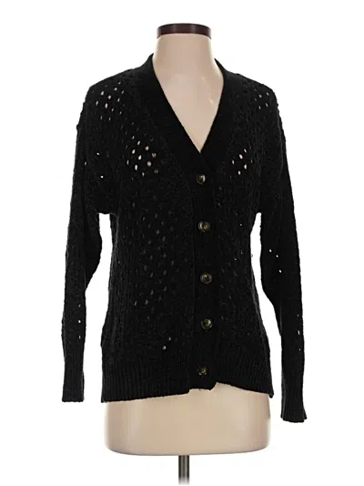 Pre-owned Bcbgmaxazria Cardigan Sweater In Black