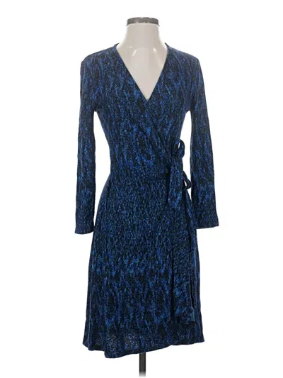 Pre-owned Bcbgmaxazria Cardigan Sweater In Blue