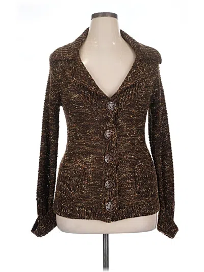 Pre-owned Bcbgmaxazria Cardigan Sweater In Brown