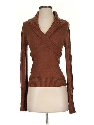 Pre-owned Bcbgmaxazria Cardigan Sweater In Brown