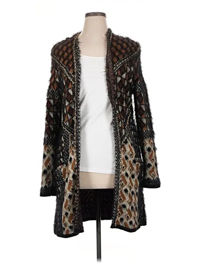 Pre-owned Bcbgmaxazria Cardigan Sweater In Brown