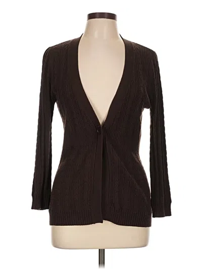 Pre-owned Bcbgmaxazria Cardigan Sweater In Brown