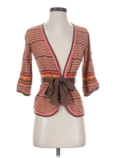 Pre-owned Bcbgmaxazria Cardigan Sweater In Brown