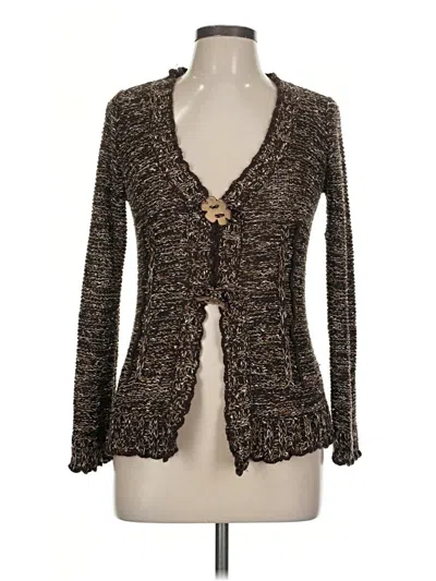 Pre-owned Bcbgmaxazria Cardigan Sweater In Brown