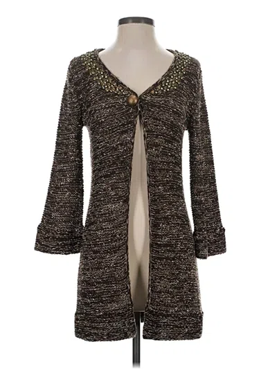 Pre-owned Bcbgmaxazria Cardigan Sweater In Brown