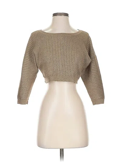 Pre-owned Bcbgmaxazria Cardigan Sweater In Gold