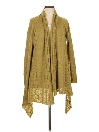 Pre-owned Bcbgmaxazria Cardigan Sweater In Gold