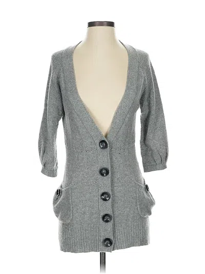 Pre-owned Bcbgmaxazria Cardigan Sweater In Gray