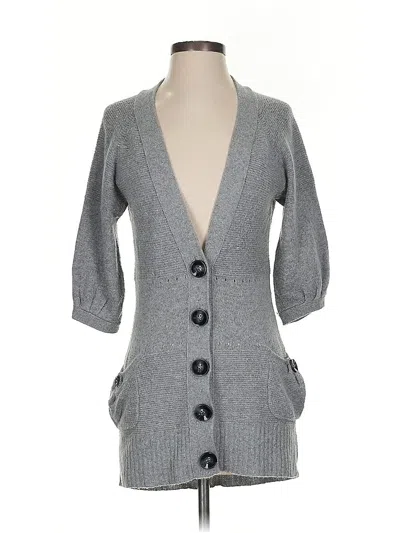 Pre-owned Bcbgmaxazria Cardigan Sweater In Gray