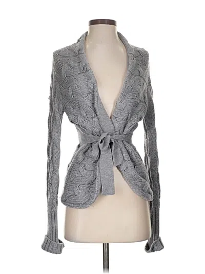 Pre-owned Bcbgmaxazria Cardigan Sweater In Gray