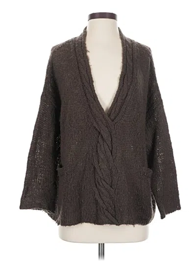Pre-owned Bcbgmaxazria Cardigan Sweater In Gray