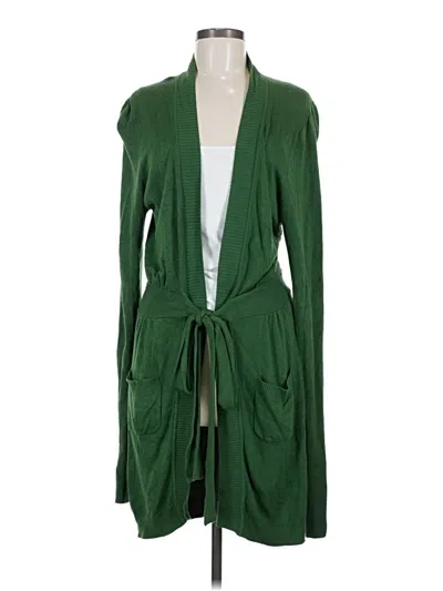 Pre-owned Bcbgmaxazria Cardigan Sweater In Green