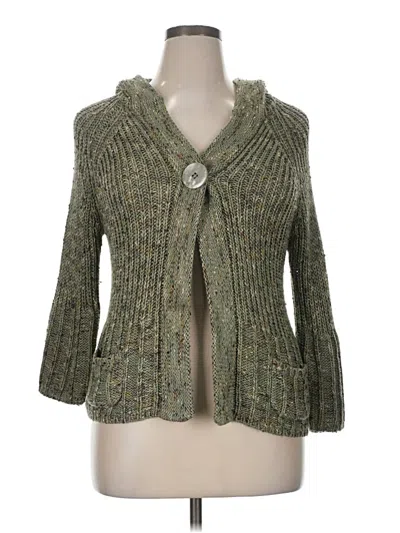 Pre-owned Bcbgmaxazria Cardigan Sweater In Green