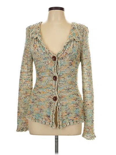 Pre-owned Bcbgmaxazria Cardigan Sweater In Green