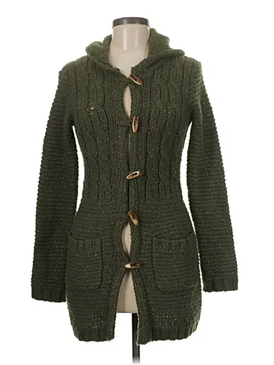 Pre-owned Bcbgmaxazria Cardigan Sweater In Green