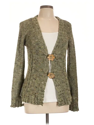 Pre-owned Bcbgmaxazria Cardigan Sweater In Green