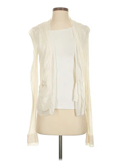 Pre-owned Bcbgmaxazria Cardigan Sweater In Ivory