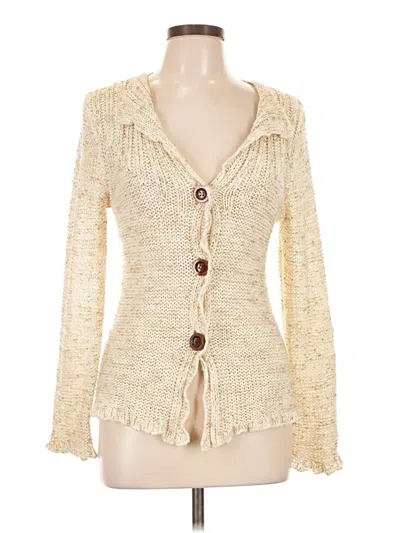 Pre-owned Bcbgmaxazria Cardigan Sweater In Ivory