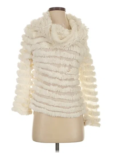 Pre-owned Bcbgmaxazria Cardigan Sweater In Ivory