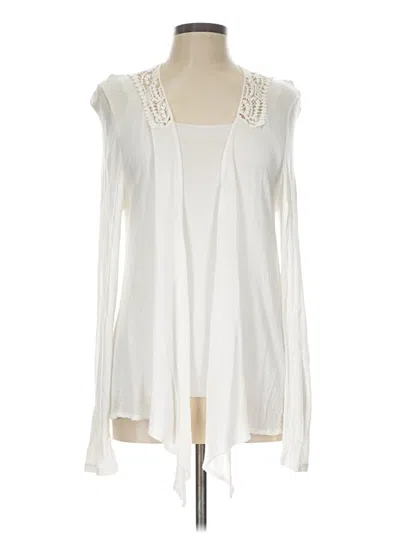 Pre-owned Bcbgmaxazria Cardigan Sweater In Ivory