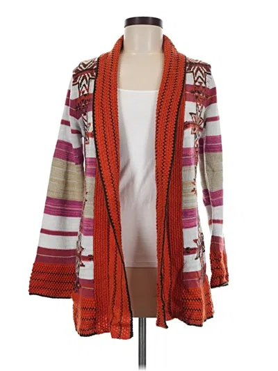 Pre-owned Bcbgmaxazria Cardigan Sweater In Orange