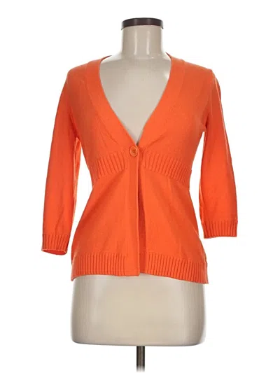 Pre-owned Bcbgmaxazria Cardigan Sweater In Orange