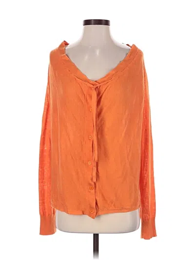 Pre-owned Bcbgmaxazria Cardigan Sweater In Orange