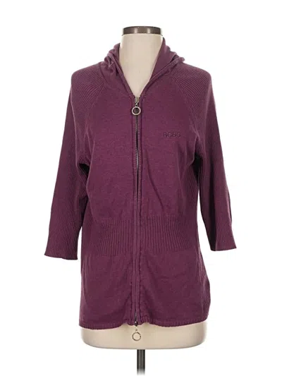 Pre-owned Bcbgmaxazria Cardigan Sweater In Purple