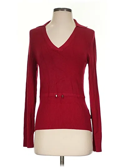 Pre-owned Bcbgmaxazria Cardigan Sweater In Red