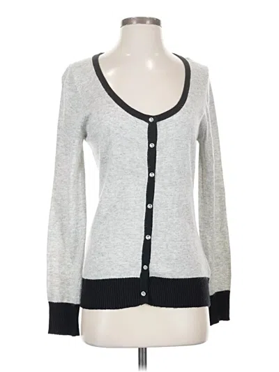 Pre-owned Bcbgmaxazria Cardigan Sweater In Silver
