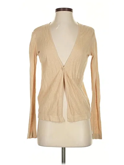 Pre-owned Bcbgmaxazria Cardigan Sweater In Tan