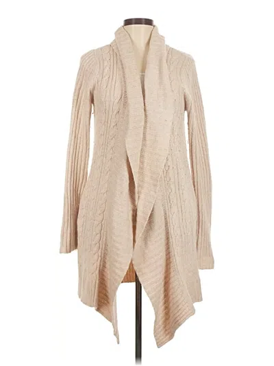 Pre-owned Bcbgmaxazria Cardigan Sweater In Tan