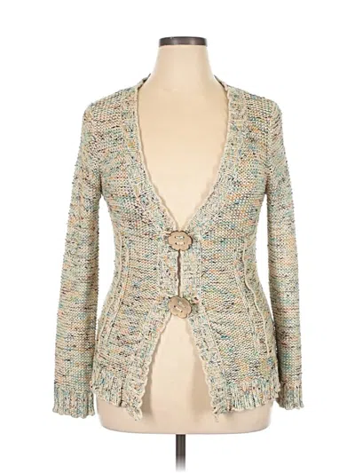 Pre-owned Bcbgmaxazria Cardigan Sweater In Tan