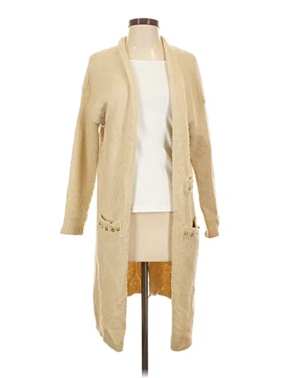 Pre-owned Bcbgmaxazria Cardigan Sweater In Tan